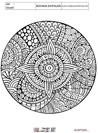 Mandala boyama sayfaları